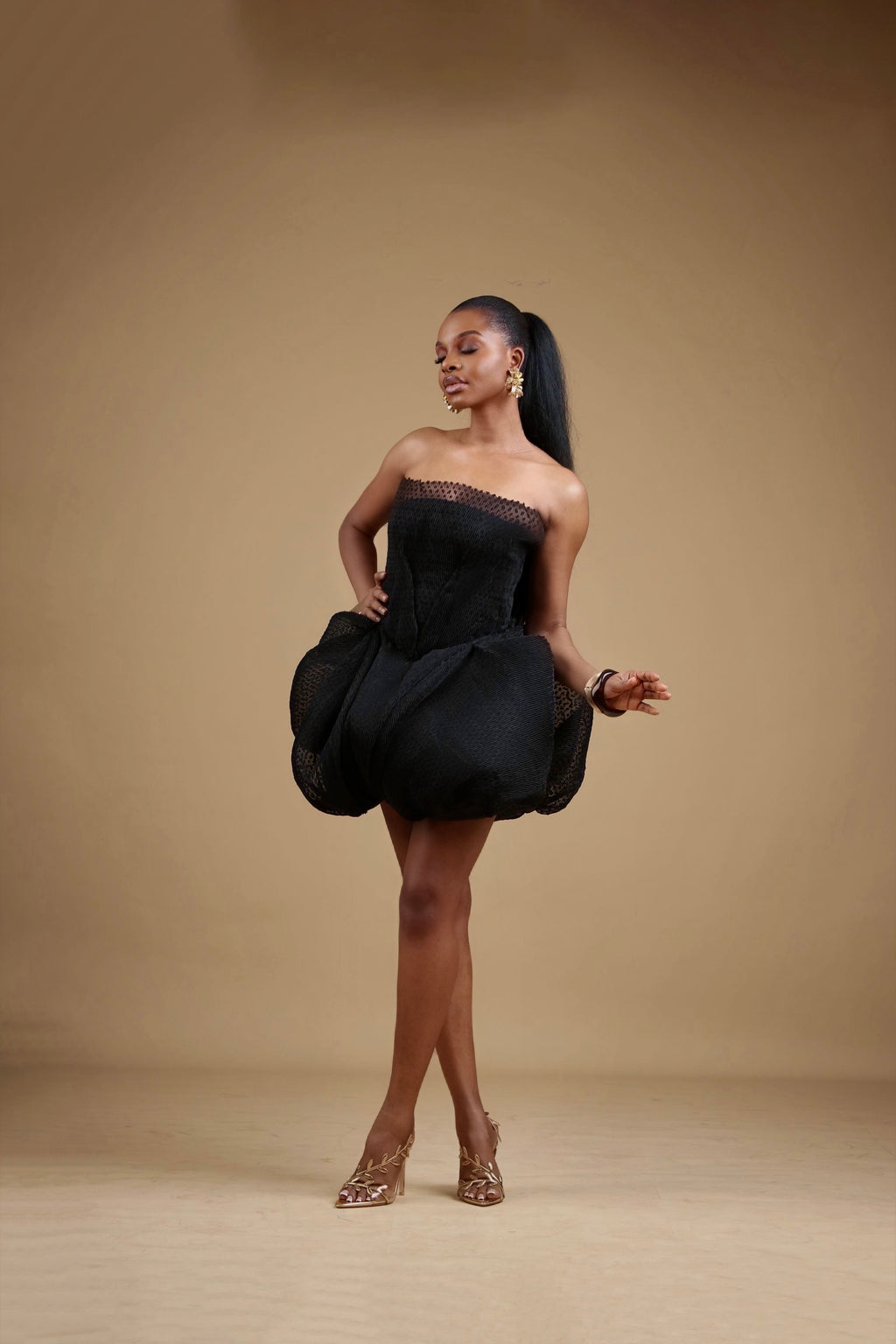 Maiya Bubble Plisse Dress