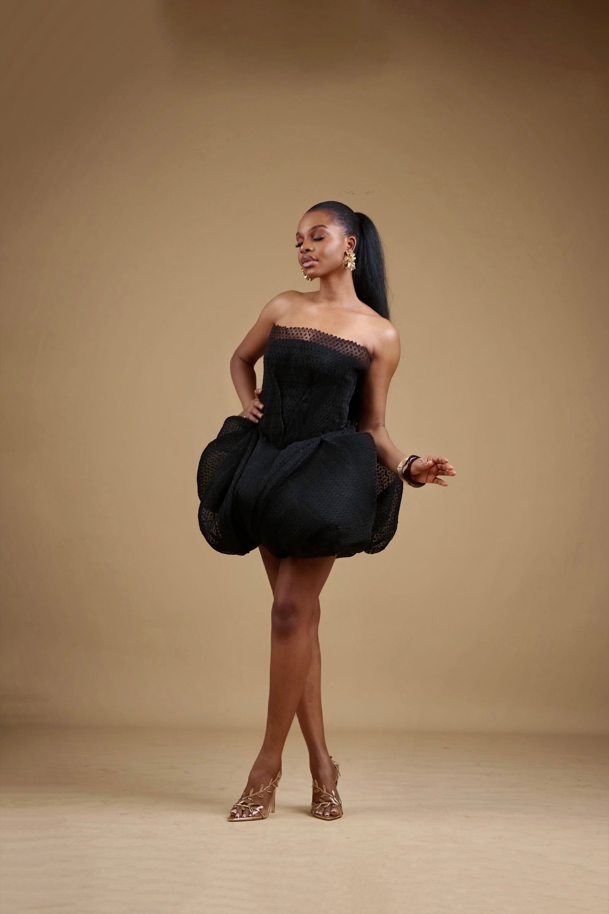 Maiya Bubble Plisse Dress
